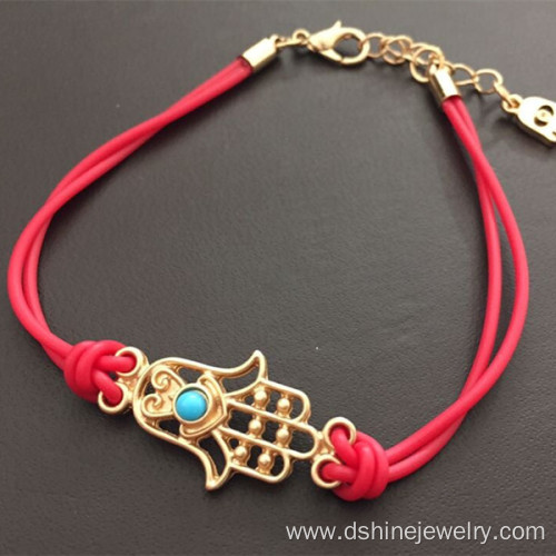 Wholesale Handmade Metal Hamsa Evil Eye Amulet Bracelet